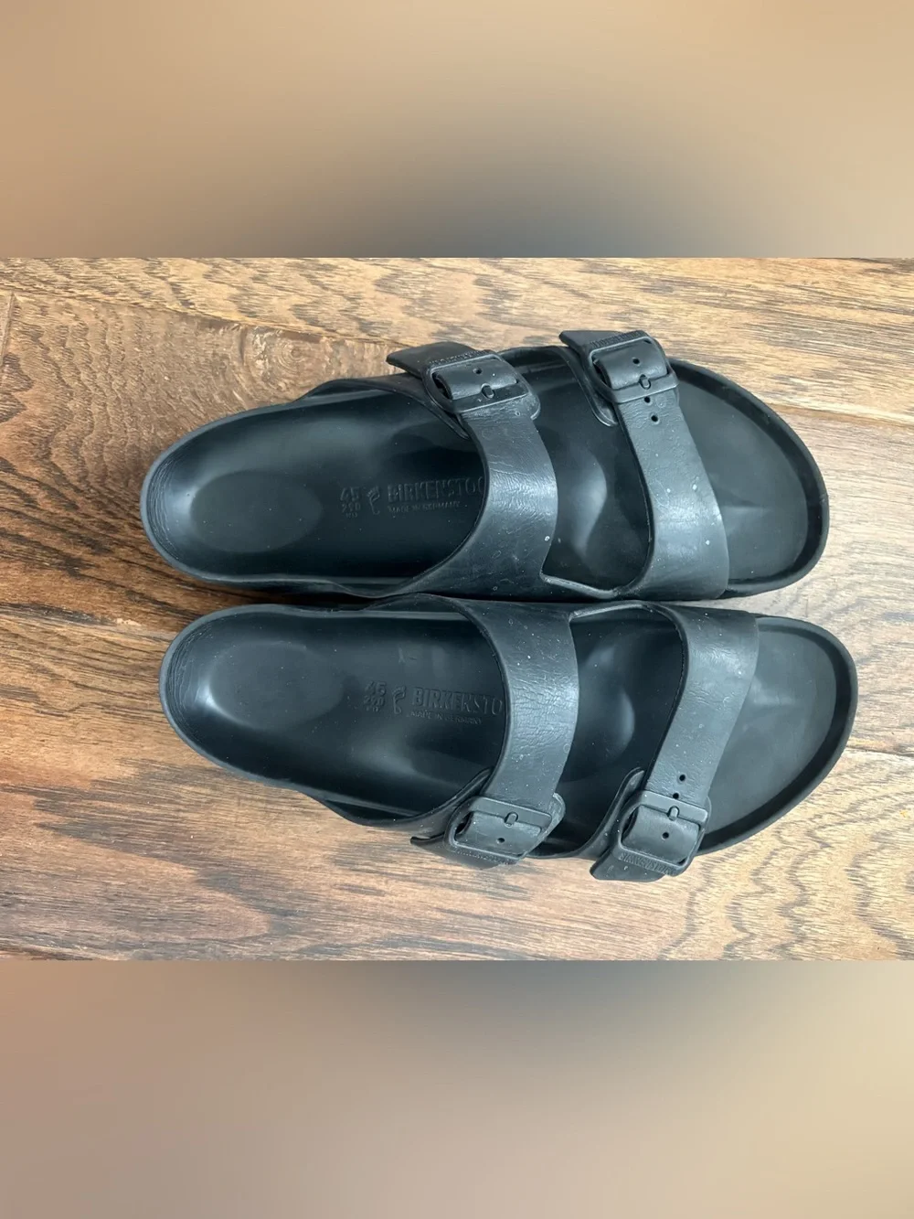 Birkenstock Black Arizona EVA Two-Strap Slip-On Sandals